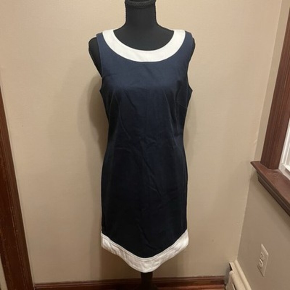EUC Vineyard Vines Blue & White Sleeveless Dress- Women's Size 10